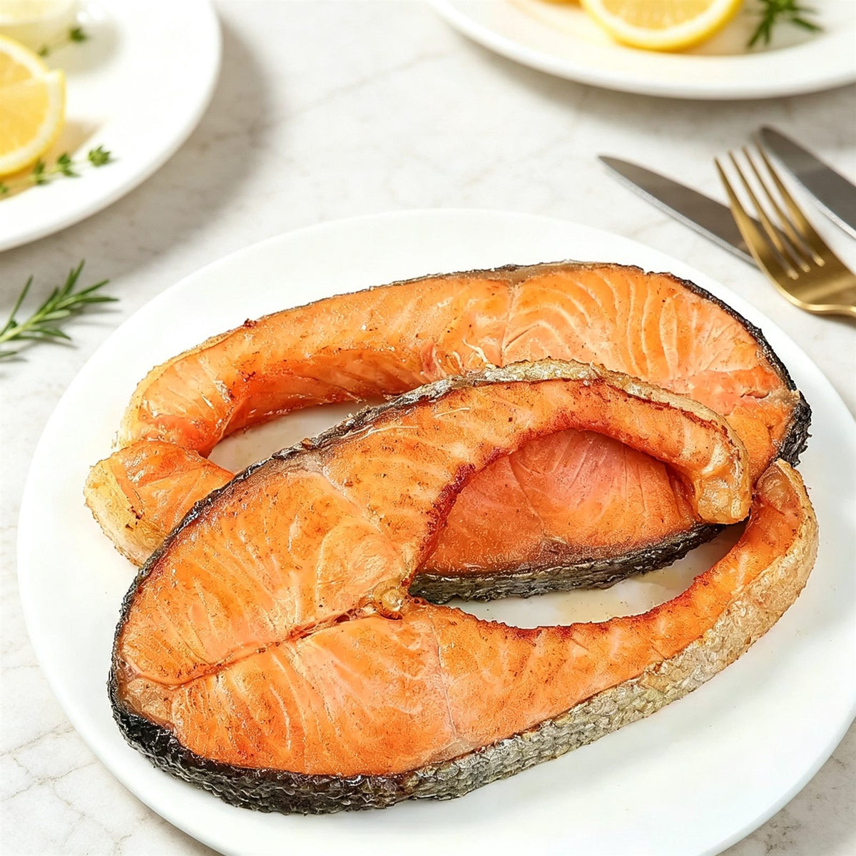 Frozen Thick-Cut Salmon Steaks